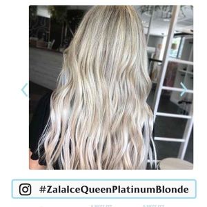 20” 100% Human Hair ice blonde HALO extension